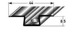AQR-System für Laminat 8 mm 104 107 Ober. u. Unterprofil nur Oberprofil incl. Schr./Dübel Farbe Länge/m Art..Nr. /Stk. Art..Nr. /Stk. AQR.Übergangs.