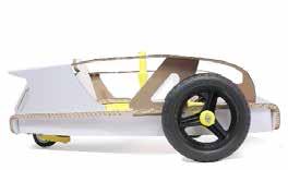 Tretauto Pedal car A 36 ein umweltfreundliches, recyclebares Pedalauto für Kinder von drei bis sechs Jahren aus Wellpappe und