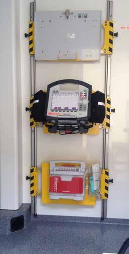 Height adjustment for the medical technology in ambulances: It allows individual adaption and optimizes the workflow.