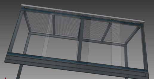 Metallbau Metal construction Gefordert war eine Konstruktion für eine Balkonverglasung vier Scheiben aus Plexiglas mussten montiert werden, zwei davon sollten verschiebbar sein.