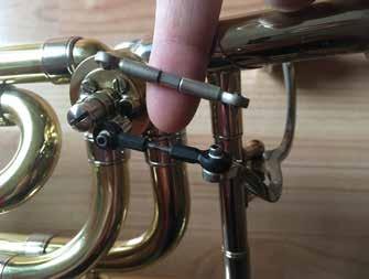 Musikinstrument Musical instrument Für eine Posaune wurde nach einer Optimierung der Mechanik gesucht: Eine Pleuelstange sorgt für die Konvertierung zwischen dem