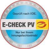 E-Check für PV-Anlagen Was ist der E-Check? Beim E-Check wird geprüft, ob sich die Anlagen und Geräte im ordnungsgemäßen Zustand befinden.