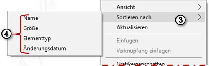 Die Symbole auf dem Desktop anordnen Symbole automatisch anordnen Sie können die Icons schnell nach vorgegebenen Kriterien am linken Bildschirmrand anordnen.