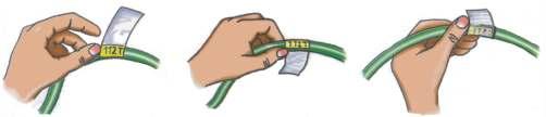 F auf Bogen Selbstlaminierende Kabelmarkierer für die einfache und schnelle Kennzeichnung von Drähten und Kabeln. Eine saubere, schnelle Beschriftung mit optimalem Schutz.