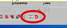 Um die letzte Drehung der Brettchen rückgängig zu machen oder auch alle Drehungen zu löschen gibt es diese beiden Icons, die man hierfür anklicken kann: Der rote Pfeil heißt, daß die letzte Drehung