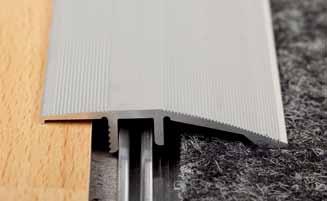 Aluminium Profile Übergangsprofile: Für gleich hohe Bodenbeläge. Schraubbar oder zum Klicken.