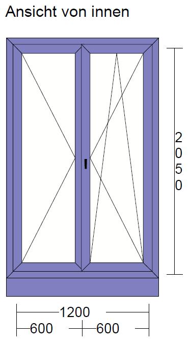 1966 Drehkippflügel rechts 1000 Preis: Fr. 350. /Stück, inkl. MWST Kunststoff-Fenster VEKA SOFTLINE 70 MD 2150990.14, Pos.