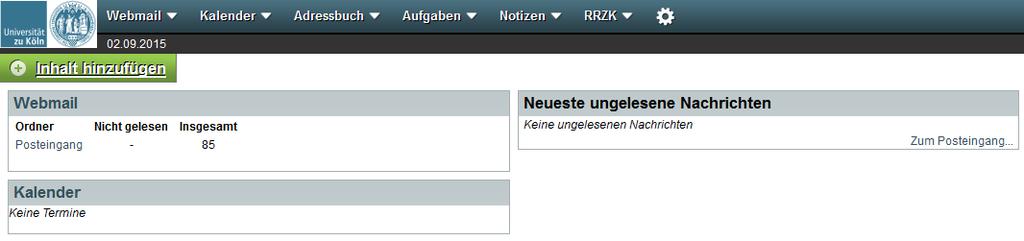 Wenn Sie auf RRZK klicken, gelangen Sie auf die Internetseite des Rechenzentrums der Universität zu Köln.