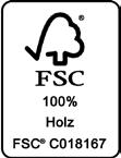 Zertifizierungen FSC-Zertifizierung Der Forest Stewardship Council (FSC) kontrolliert strengstens die Herkunft des Holzes: In zertifizierten Wäldern werden nur so viele Stämme eingeschlagen, wie