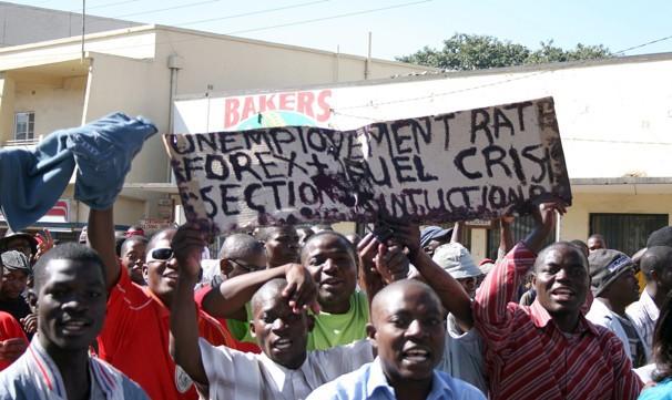 Tabakhandel und Gerechtigkeit Demonstration in Blantyre,