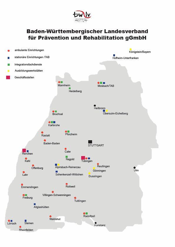 Baden-Württembergischer Landesverband für r Prävention und Rehabilitation ggmbh größter Träger der Suchtprävention und Suchthilfe in Baden-Württemberg 29 Psychosoziale Beratungs- und