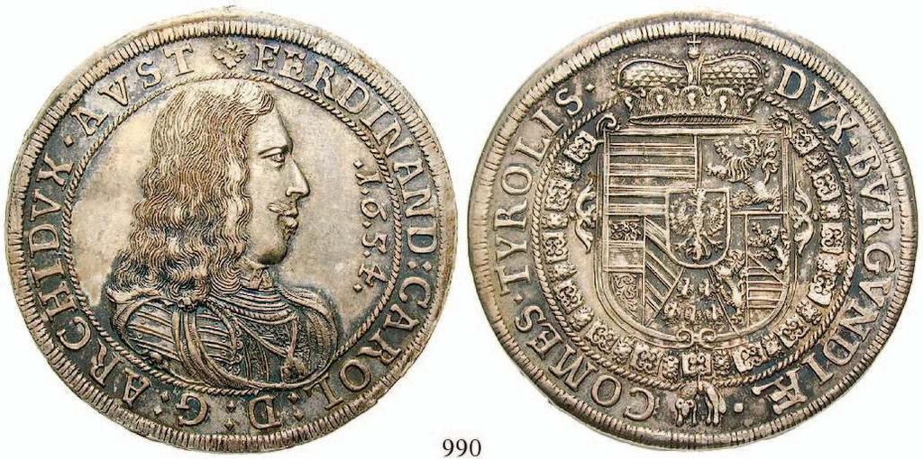Feilspur am Rand, vz 700,- 990 Erzherzog Ferdinand Karl, 1632-1662