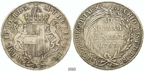 1010 Maria Theresia, 1740-1780 Konventionstaler 1767, Günzburg. 27,74 g. Dav.1148; Herinek 499.