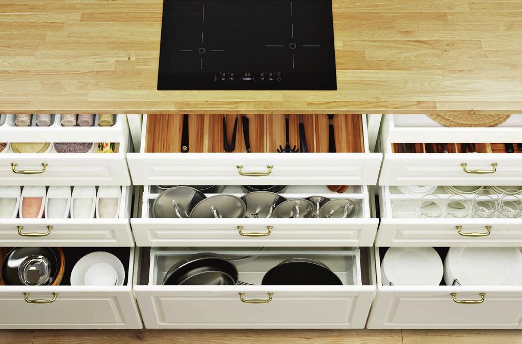 Lass deine Schubladen arbeiten Wenn du das Innenleben deiner Schubladen genauso gestalten kannst, wie du es brauchst, fällt die Arbeit in der Küche plötzlich viel leichter.