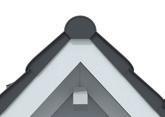 Die TONDACH Firstziegel schaffen eine homogene Dachoptik mit dem Flächenziegel, und die TONDACH First-/