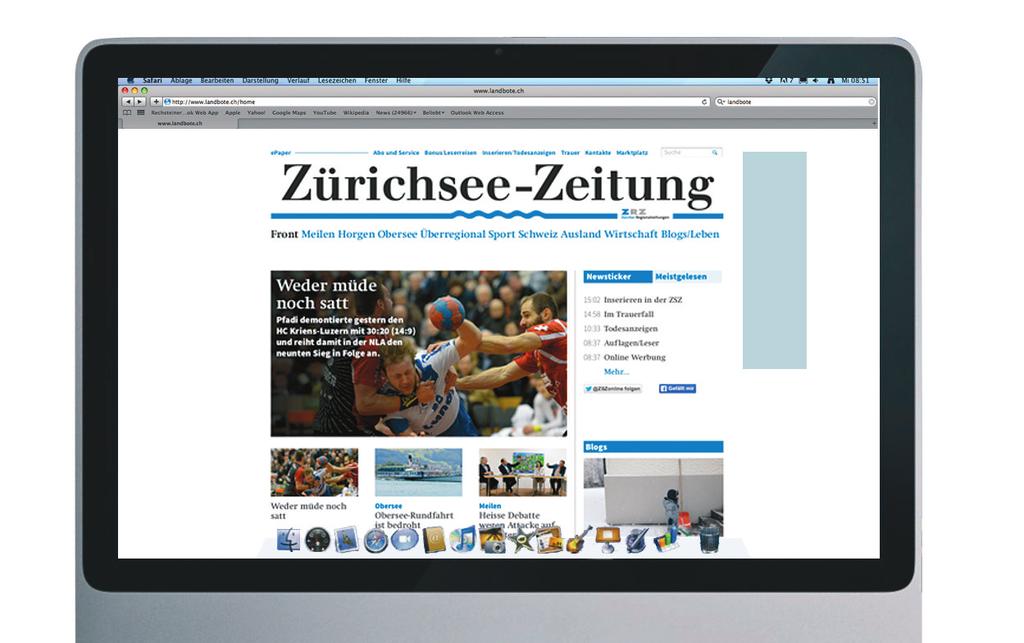 Online-Werbung Zürcher Regionalzeitung online Der Landbote