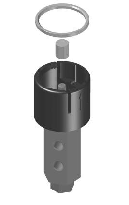 Mechanisch betätigte Ventile Typ 46 NW Ventile für Tasten Mechanically Actuated Valves Type 46 mm Orifice Valves for Control Panel Actuators "Ventile für Tasten" sind mit Verbindungsstück für