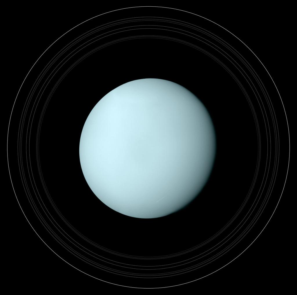 Die äußeren Planeten: Uranus NASA Durchmesser 49 946 km (Pol) bzw.