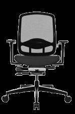 Spezial-Bandscheibensitz mit integrierter Sitztiefen- und Sitzneigeverstellung Sitzhöhe stufenlos verstellbar durch Sicherheits-Gasfeder Synchronmechanik mit Körpergewichtseinstellung