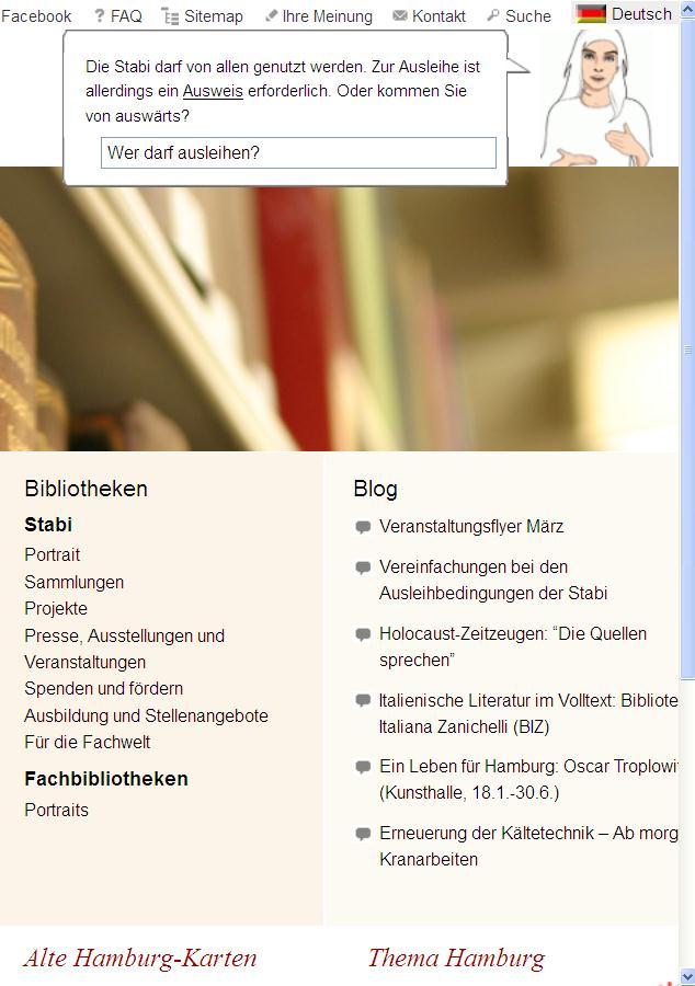 Einsatz- und Aufgabenbereiche Screenshot www.sub.