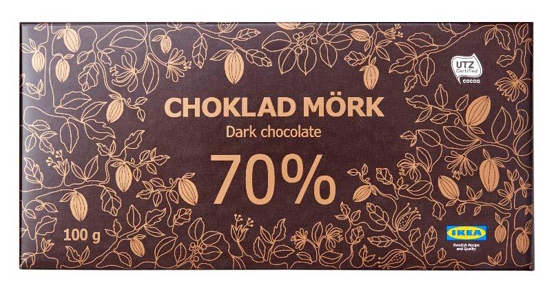 unzureichend deklariertem Milch- und Haselnussgehalt zurück IKEA möchte Kunden, die CHOKLAD MÖRK 60% und CHOKLAD MÖRK 70% dunkle Schokolade gekauft haben, darüber informieren, dass der Milch- und