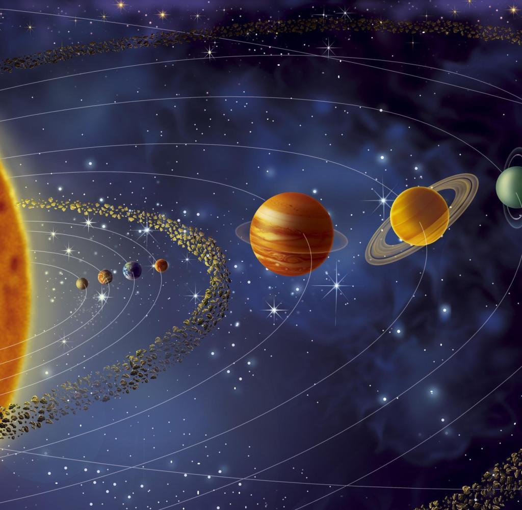 Bestandteile des Sonnensystems Die Sonne Planeten Zwergplaneten Natürliche Satelliten (Monde) Kleinkörper (Kometen,
