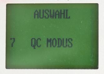 7 QC Modus Bei aktiviertem QC Modus wird ein vereinfachter und schnellerer Test der Batterie