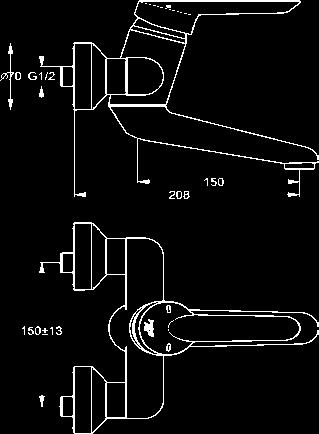 (freigegeben nach KTW A), ohne Zugknopf-Ablaufgarnitur G 1¼, Metallgriffhebel mit