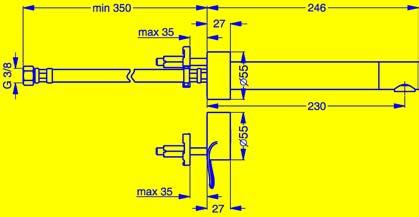 CeraPlus elektronische Brause-Armatur für Wandeinbau Artikel A4167AA Ohne Mischung, mit eterner Elektronik  Reihenduschanlagen in