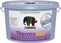 Produkte mit erhöhter Widerstandsfähigkeit gegen Praxiserprobte Fassadenfarben und Grundierungen ThermoSan NQG-Siliconharz-Fassadenfarbe mit Schutz vor