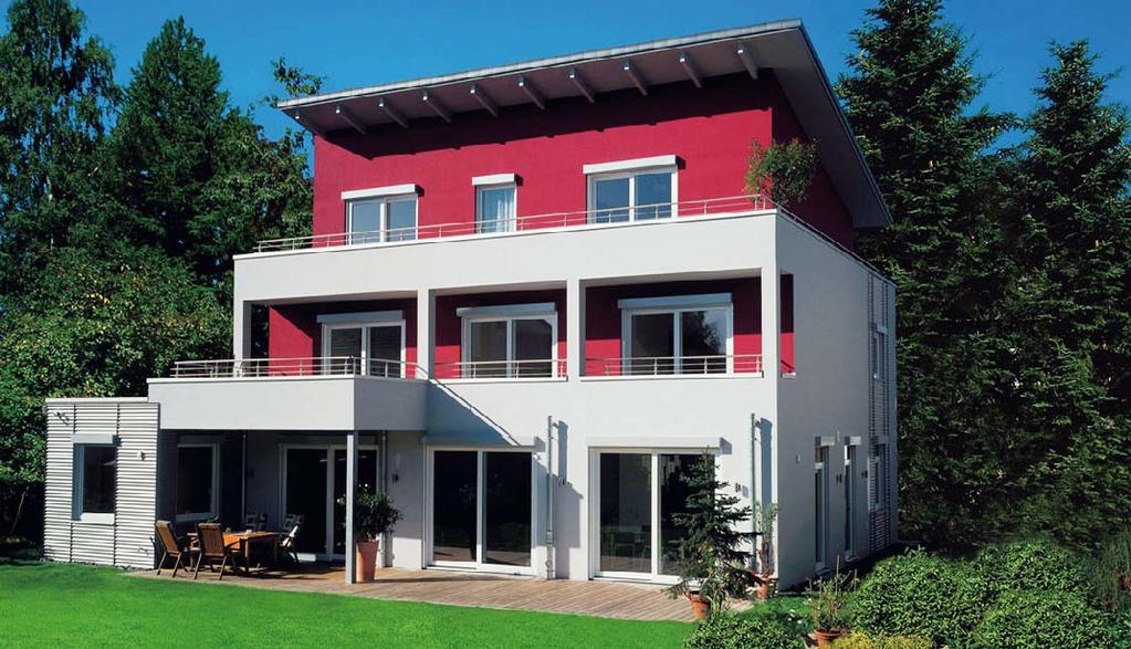 Insgesamt lassen sich mit den NQG- Fassadenfarben ThermoSan und Sylitol-NQG 500 Farbtöne aus dem Fächer Fassade A1 realisieren.