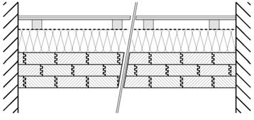 8 kg/m² Holzfaserdämmplatte, 157 kg/m³ Fassadenmembran Traglattung 1) Schalung 2), Lärche, 13.