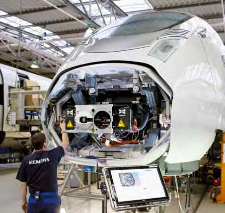 Interview Hochgeschwindigkeitszüge für den Weltmarkt Fertigung im Siemens-Werk in Krefeld Quelle: Siemens AG perationen mit Lieferanten überall auf der Welt müssen flexibel bedient und mit einem