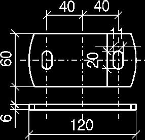 raw Collier à souder epaisseur 5 mm surface brute Anschraubplatte Stärke 6