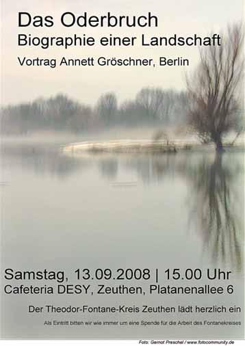Die studierte Germanistin Annett Gröschner begibt sich auf Spurensuche ins Oderland und stellt in ihrem Vortrag Bezüge zwischen Vergangenheit und Gegenwart her.