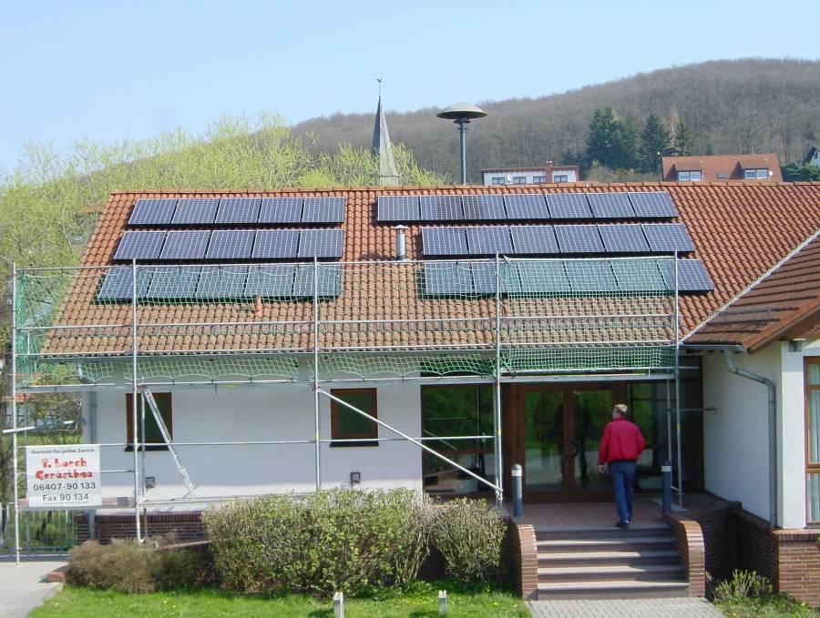 PV Anlagen in und um Gladenbach 6,3 kw Haus des Gastes Ertrag 2004: