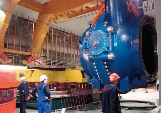 travnja je rotor ukupne mase 300 tona, premješten na svoje konačno mjesto - u otvor statora, a radove je izveo Končar GIM.