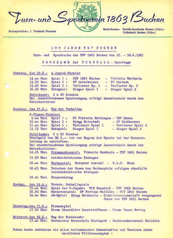 Chronik des TSV 1863 nahme des Sports ermöglicht. Der Termin für die Wiedergründung war der 11. April 1946.