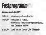 1969 Der Trainingsbetrieb im Gasthaus Zum eiser - nen Kreuz wird wegen der häufigen Tanzver - anstaltungen für den wachsenden Verein (170 Mitglieder) immer schwieriger.