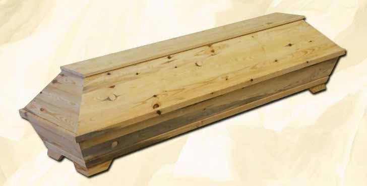 PROBLEMLÖSER - NOTSARG - EINFUHRKISTE Einfachster, dünnwandiger Rohsarg ABER mit geschlossenen Astlöchern. Farbliche Alterungspuren im Holz. Dünnwandig, lediglich 16mm Materialstärke.