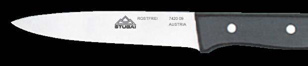 Haushaltsmesser Serie Tirol Household knives Series Tyrol Couteaux de cuisine Série Tyrol Coltelli cucina Serie Tirolo Rostfreier Chrom-Molybdän-Edelstahl, besonders schneidhaltig durch