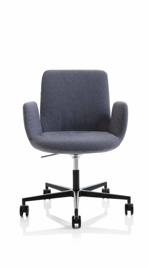 harmonic tilting device swivel chair with 4-spoke base black frame meccanismo oscillante armonico seduta girevole con base a 5 razze struttura nera mécanisme oscillant harmonique assise pivotante