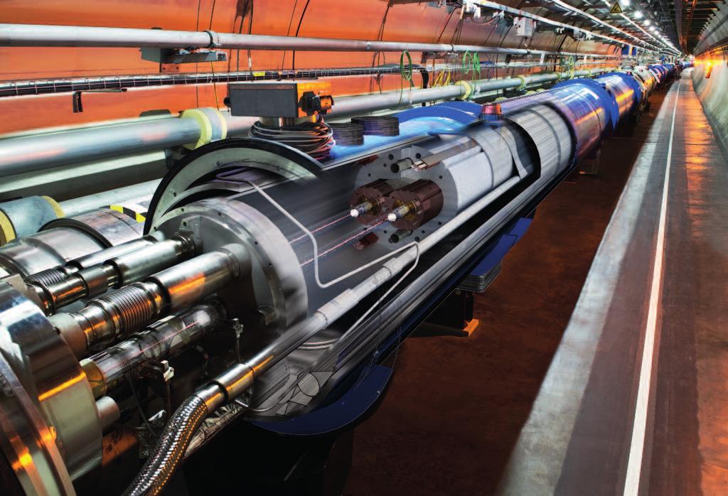 2 1 Grafik 1 Der Aufbau des LHC Beschleunigers (Mit freundlicher Genehmigung durch CERN) 1 Strahlvakuum In den Strahlrohren muss ein Ultrahochvakuum von 10-11 hpa herrschen, um zu verhindern, dass