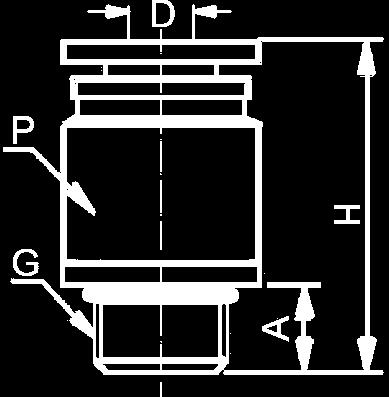D = Schlauch Außendurchmesser Steckverbindungen Kunststoff / Ms vern.