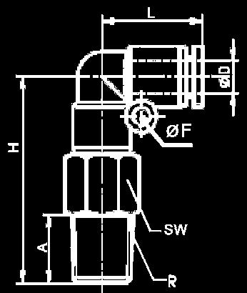 830K-16-1/2 24 5,1 33,0 24,5 45,5 11,0 Winkel-Einschraubverbindung Gewindekörper: Ms vern. Gewinde drehbar, konisch mit PTFE-Beschichtung Art.-Nr.