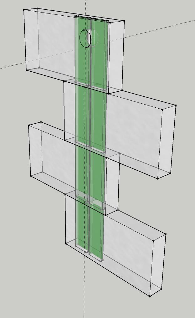 Lüftungskanäle Die Dämmelemente bilden bei der Installation von rechten und linken Elementen den vertikalen Lüftungskanal an der Außenwand.
