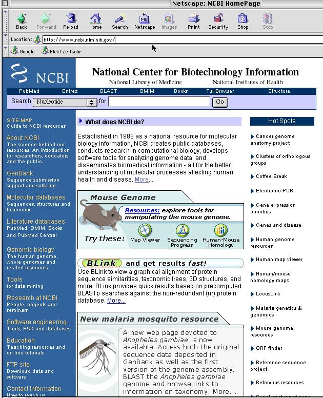 Am NIH, Bethesda, Maryland, USA http://www.ebi.ac.