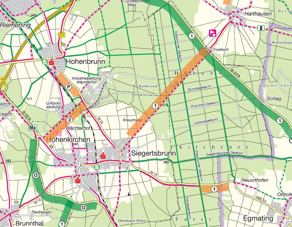 Besser Radeln im Südosten des Landkreises Maßnahmen aus der Investitionskarte Realisierte Maßnahmen an Kreisstraßen im Südosten des Landkreises Kreisstraße M 10 (2013) Ø