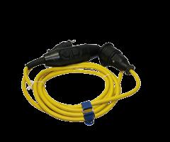 Personenschutz Personenschutz-Stecker 230 V, A, 0,03 A für Anschlussleitungen bis 3 G 2,5 mm² zum festen Anschluss an die Zuleitung Unterspannungsauslösung Farbe: schwarz Artikel-Nr.