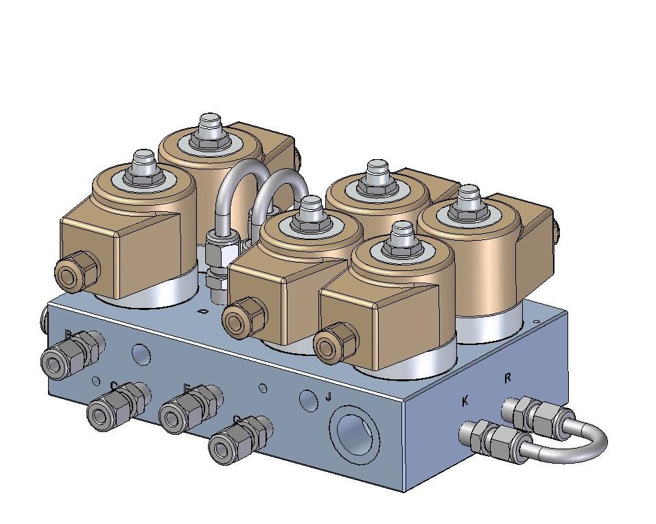 Entwicklung und Aufbau neuer Prototypen 95 Ventilblock konstruiert. Das Fließbild des so genannten Flexi-Blocks ist in Abbildung 5.